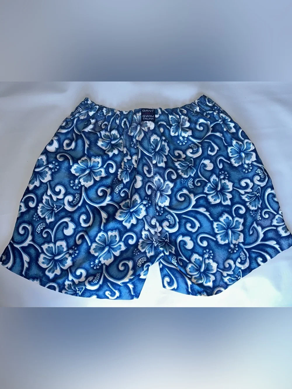 GANT Mens Swim Trunks XL EXG Blue Floral Print
